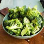 broccoli chopped into florets in a bowl